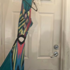 Women’s Multi Color mid backless maxi dress